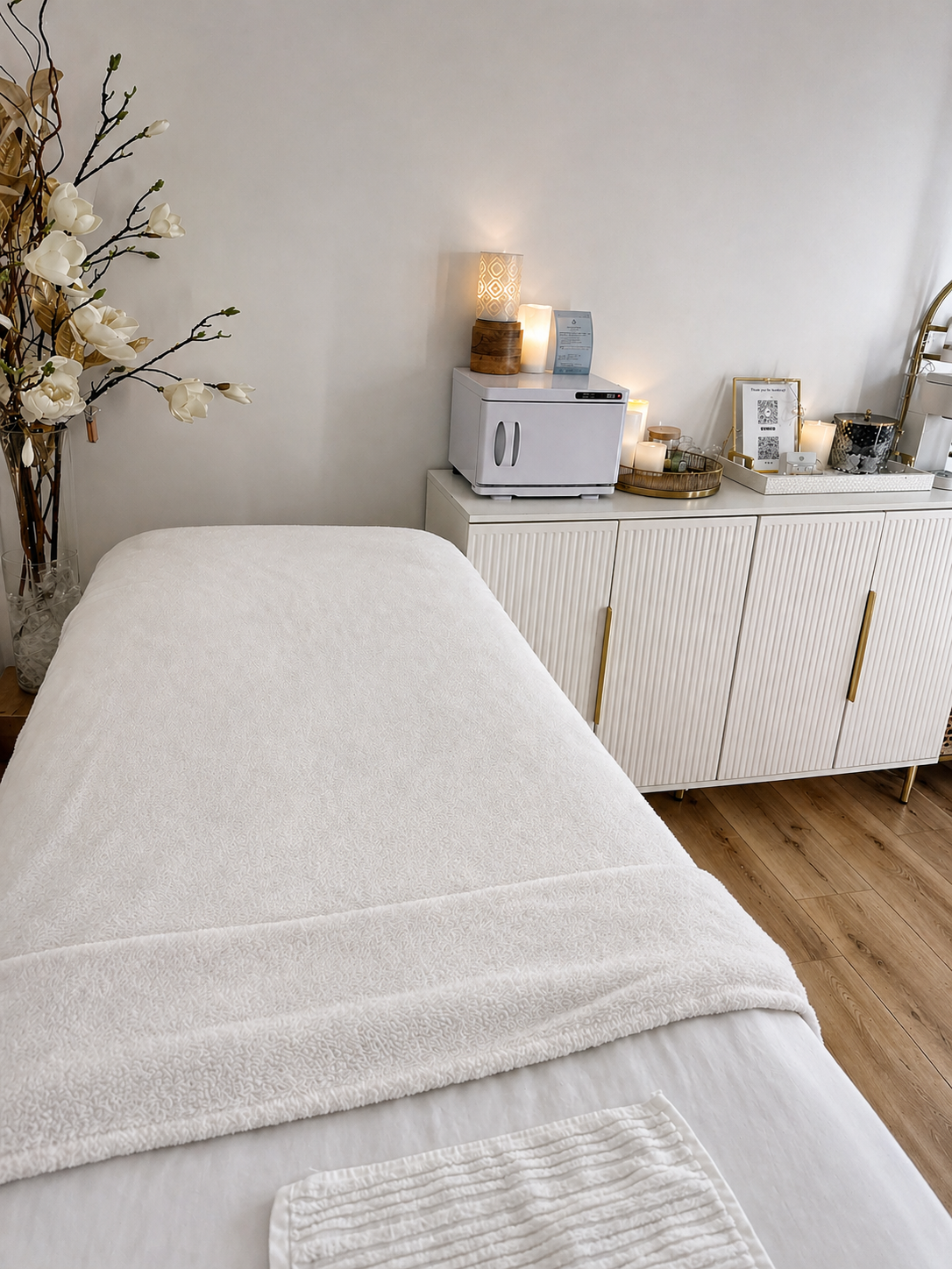 The private treatment studio at Maison Kieu Beauté, Newport Beach