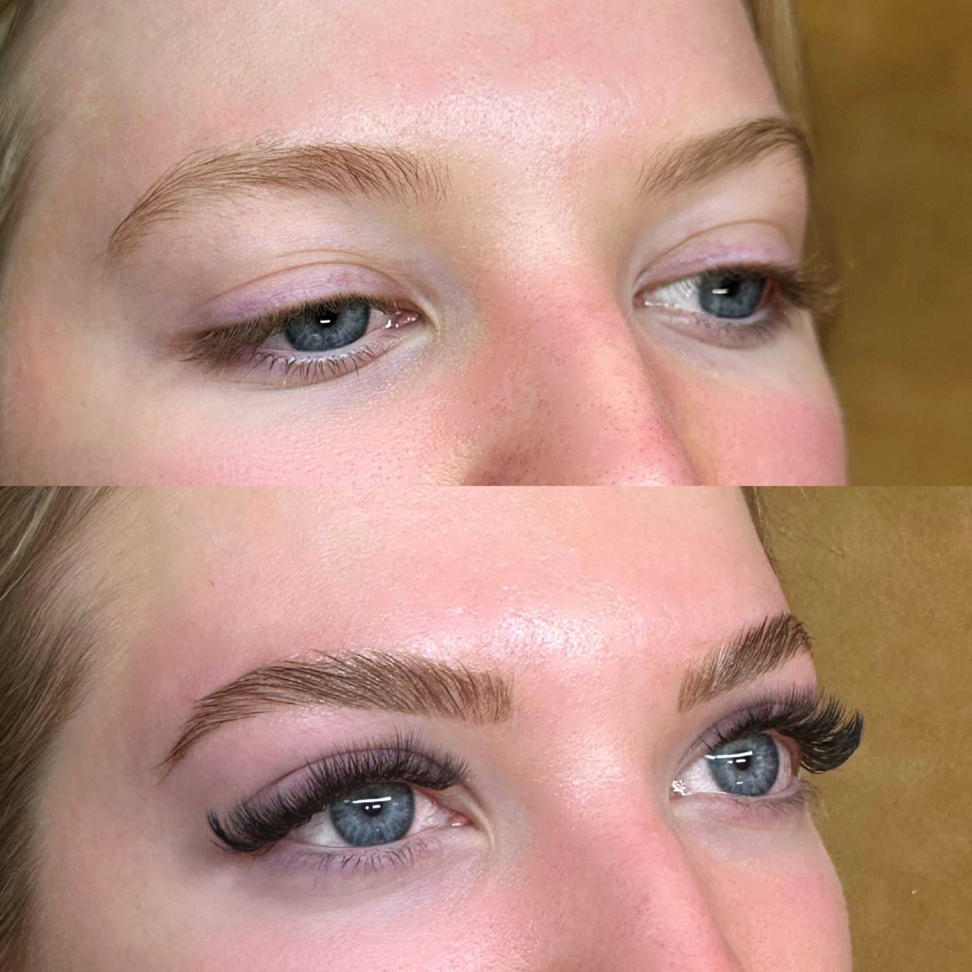 Lash before and after at Maison Kieu Beauté, Newport Beach