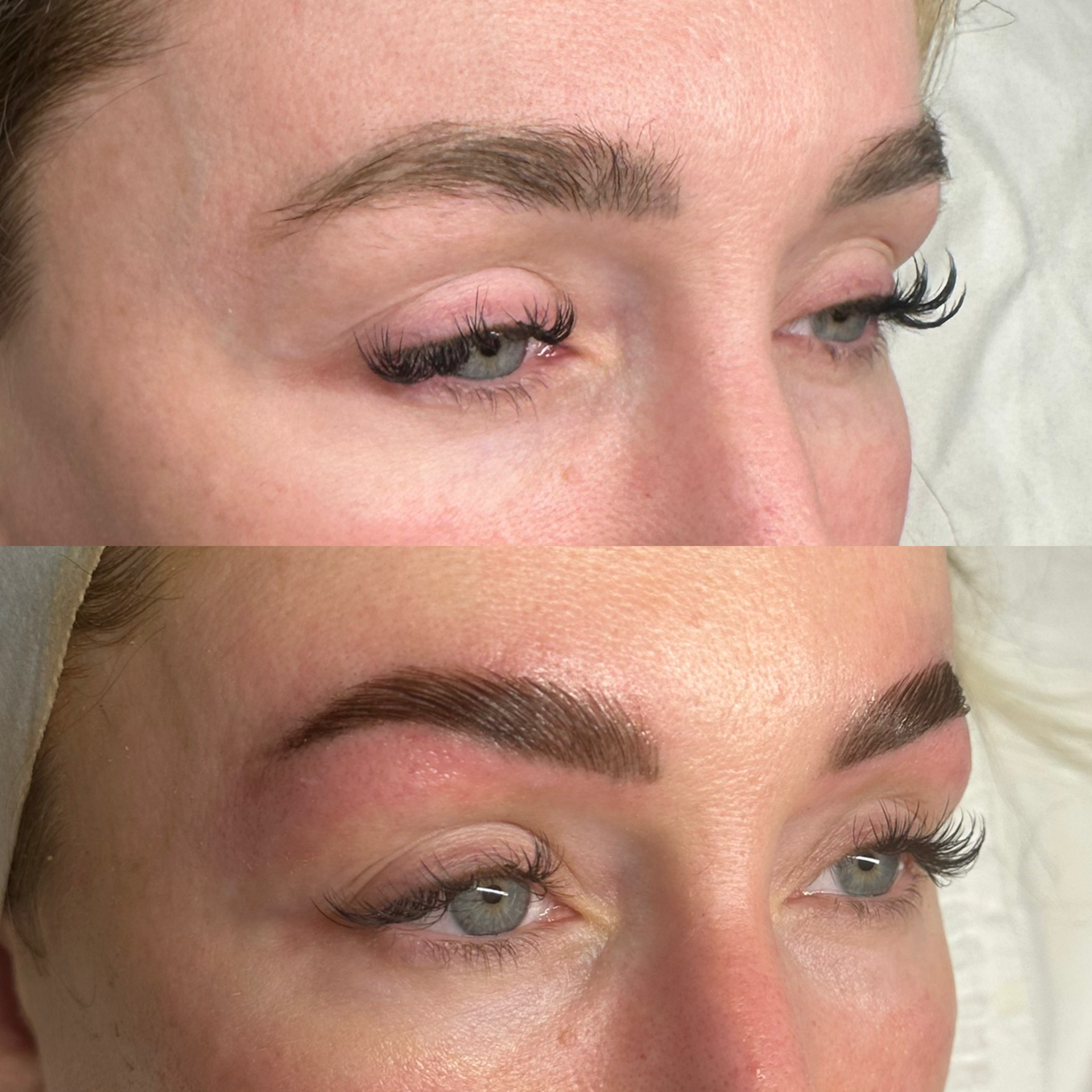 Brow before and after at Maison Kieu Beauté