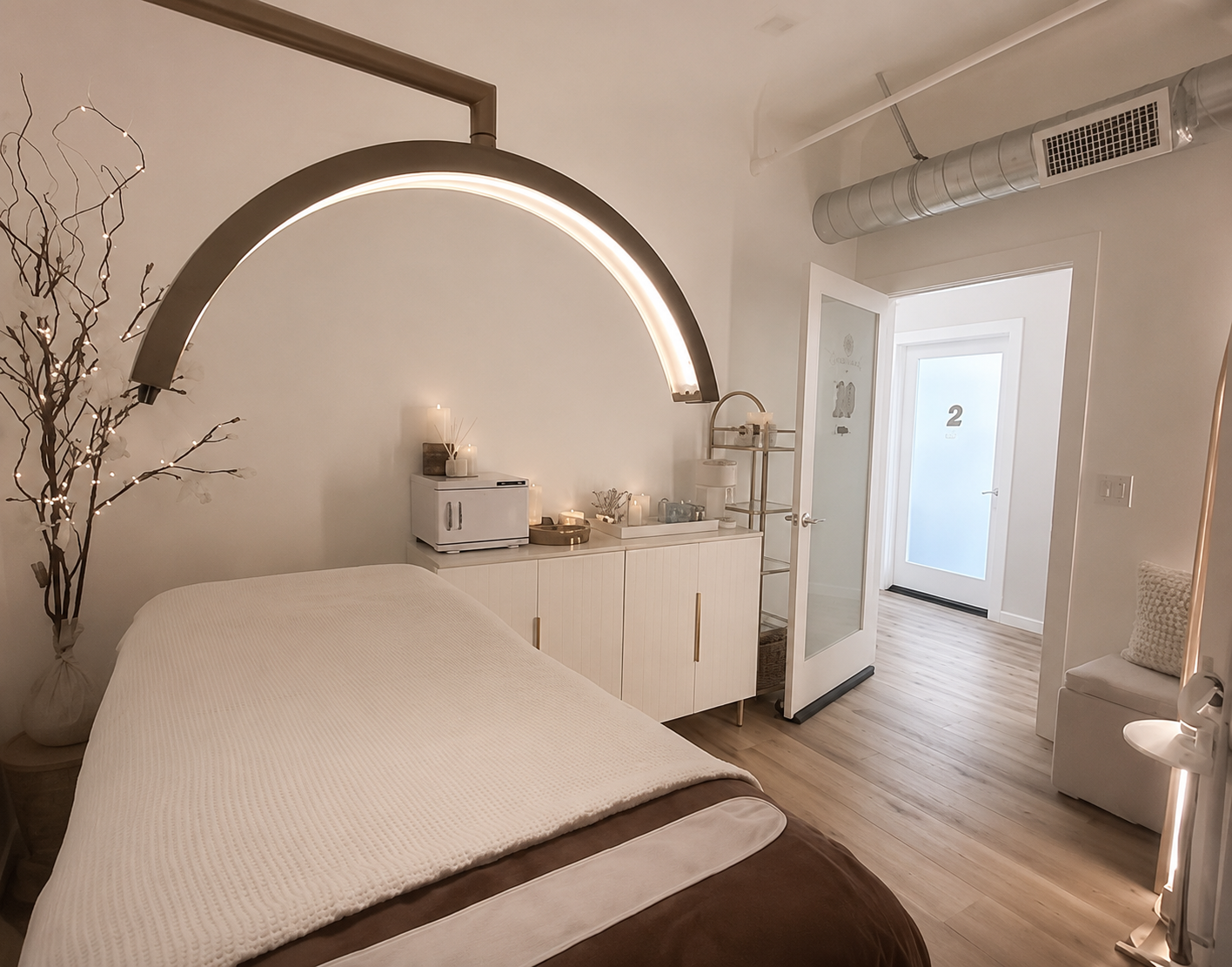 The treatment suite at Maison Kieu Beauté